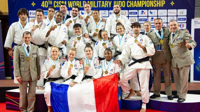 L'équipe de France militaire de Judo