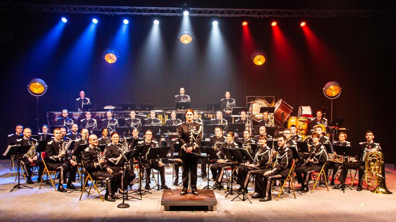 Photo de l'orchestre de la musique de l'arme blindée cavalerie