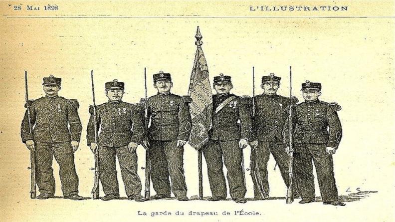 Garde au drapeau de l'école d'infanterie de ST MAIXENT