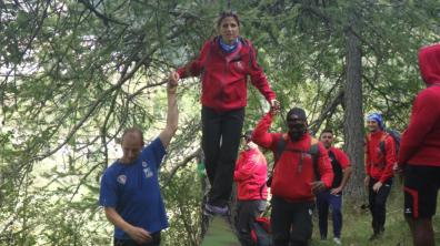 Activité de mise en confiance pendant un stage CReBAT