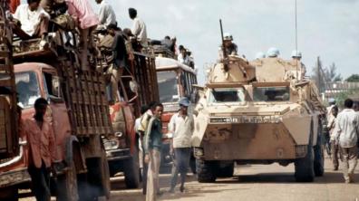 Transport d'une compagnie VAB par le roulier Sainte-Baume à Mogadiscio