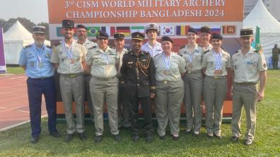 L'équipe de France militaire de tir à l'arc au championnat du monde militaire de tir à l'arc à Dhaka