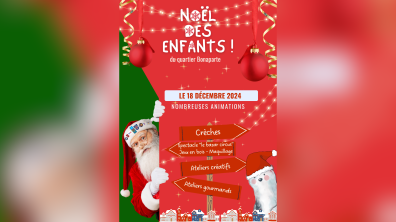 Affiche noël des enfant du quartier Bonaparte 2024 © EMD