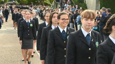 Cérémonie au lycée militaire de Saint-Cyr l'Ecole.