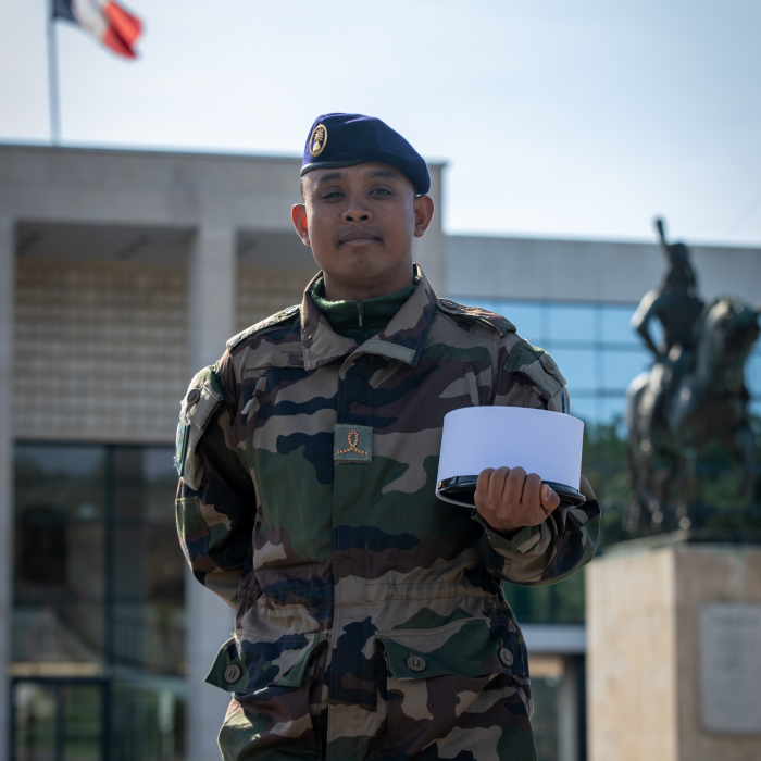 Aspirant Nohavi, officier sous contrat spécialiste à l'Ecole militaire des aspirants de Coëtquidan