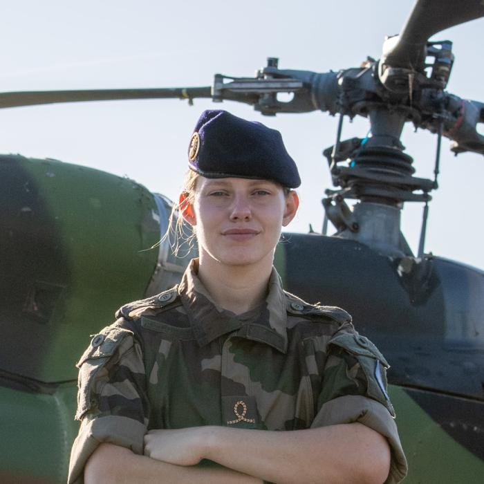 Aspirant Juliette, officier sous contrat pilote à l'Ecole militaire des aspirants de Coëtquidan